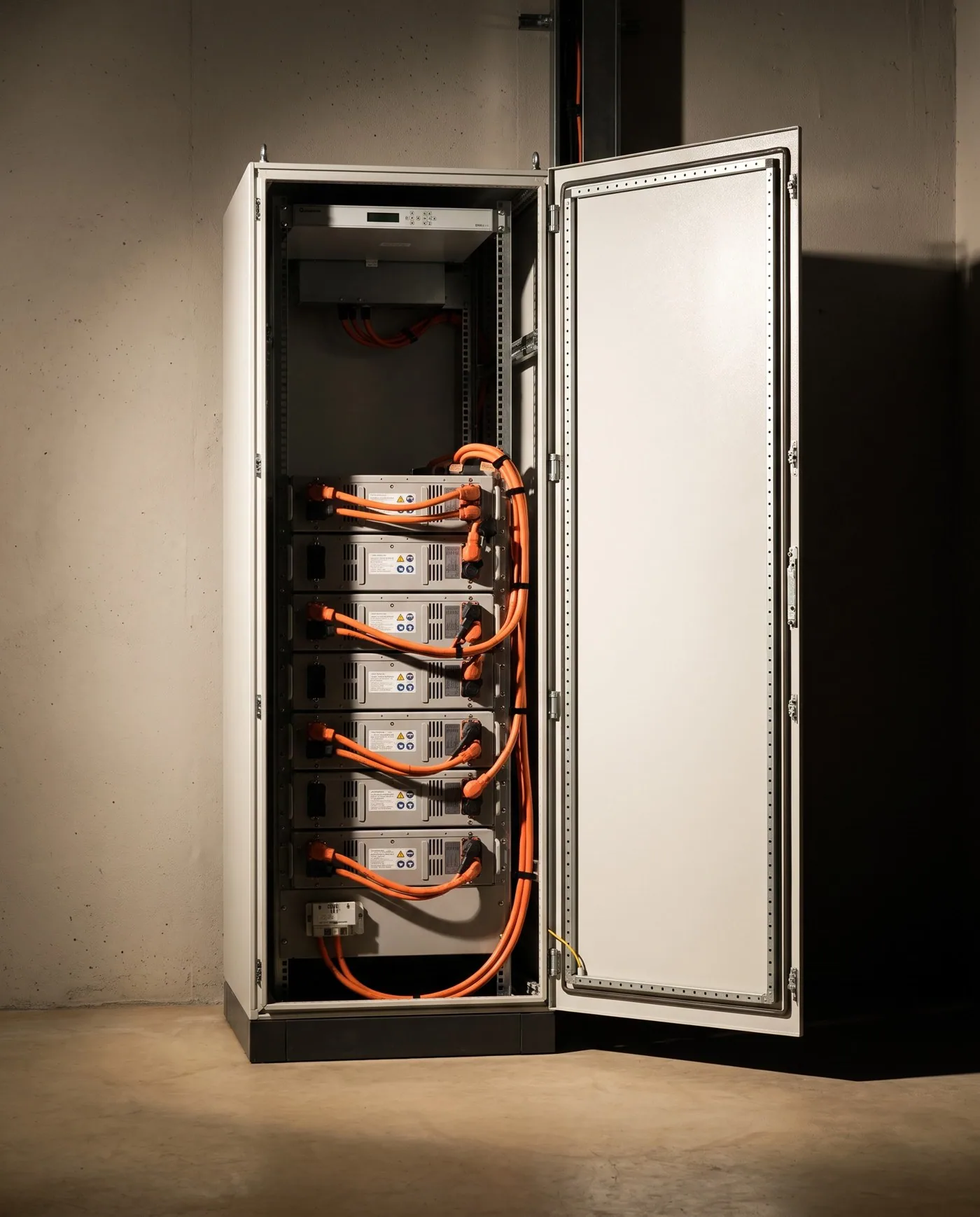Battery Energy Storage (BESS) — representative visual (illustrative scene, not a project photograph)