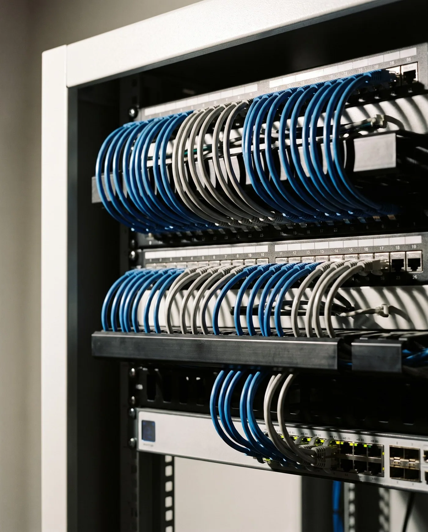 Structured Cabling — representative visual (illustrative scene, not a project photograph)