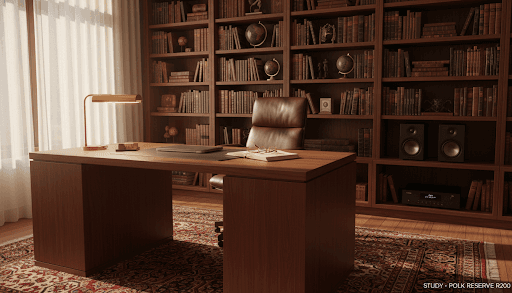 Study interior — Polk Audio Reserve R200 bookshelf