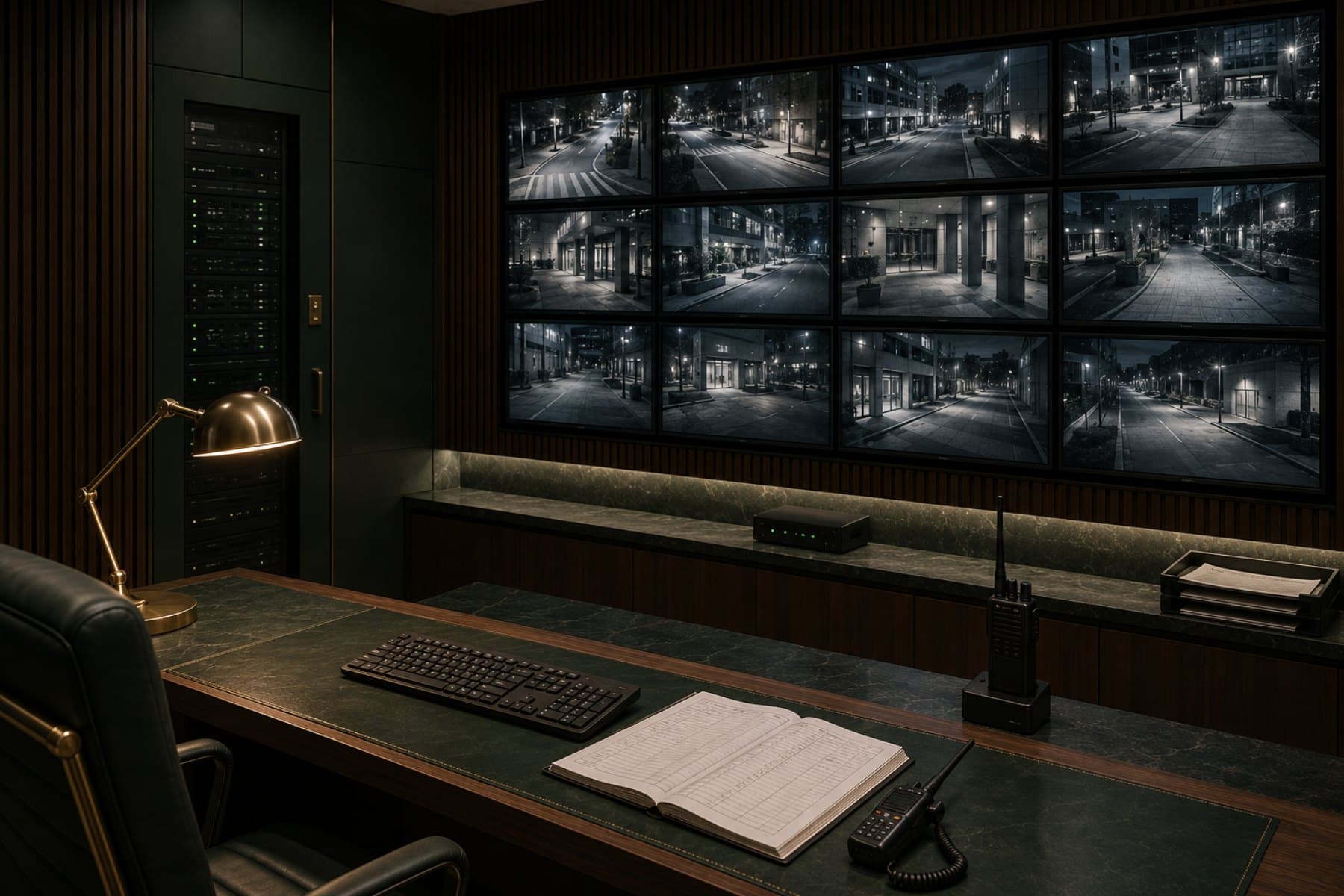 Intrusion Detection & Alarm — representative visual (illustrative scene, not a project photograph)