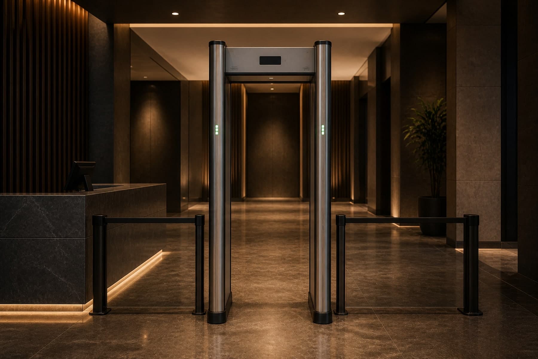 Door-Frame Metal Detectors — premium installation context