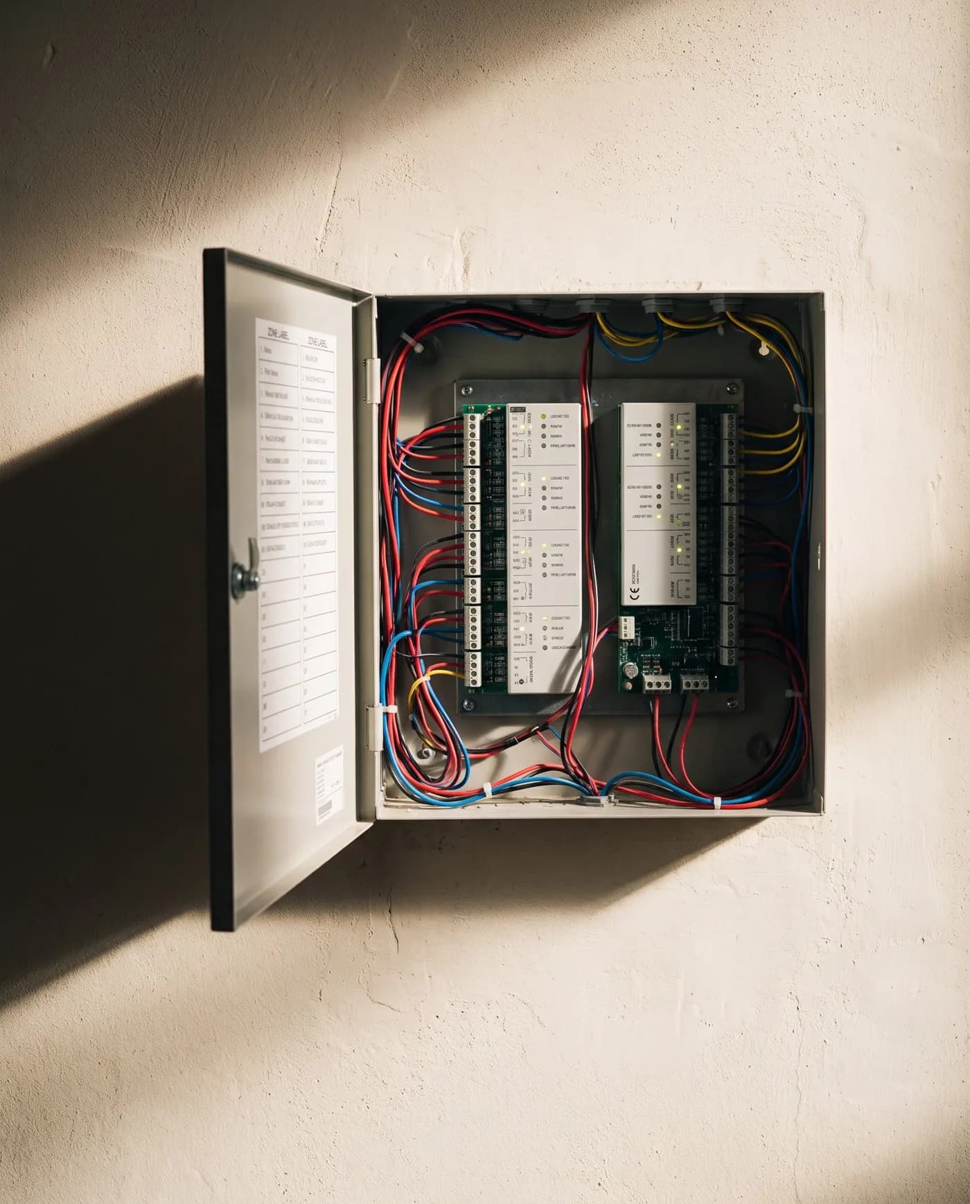 Fire Alarm System — representative visual (illustrative scene, not a project photograph)