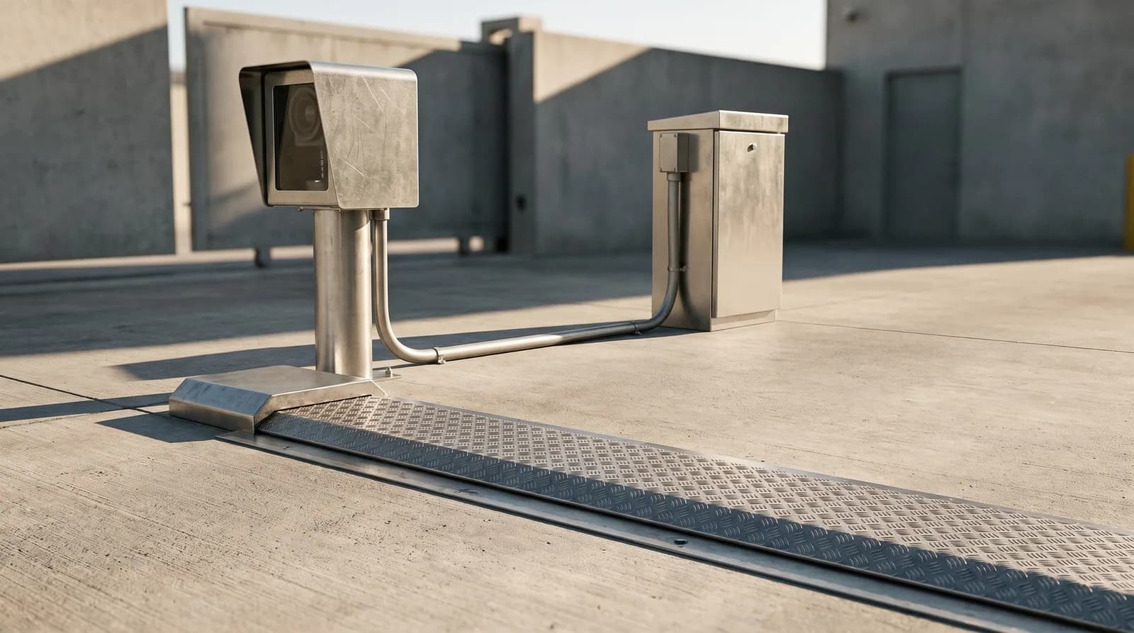Under Vehicle Surveillance (UVSS) — representative visual (illustrative scene, not a project photograph)