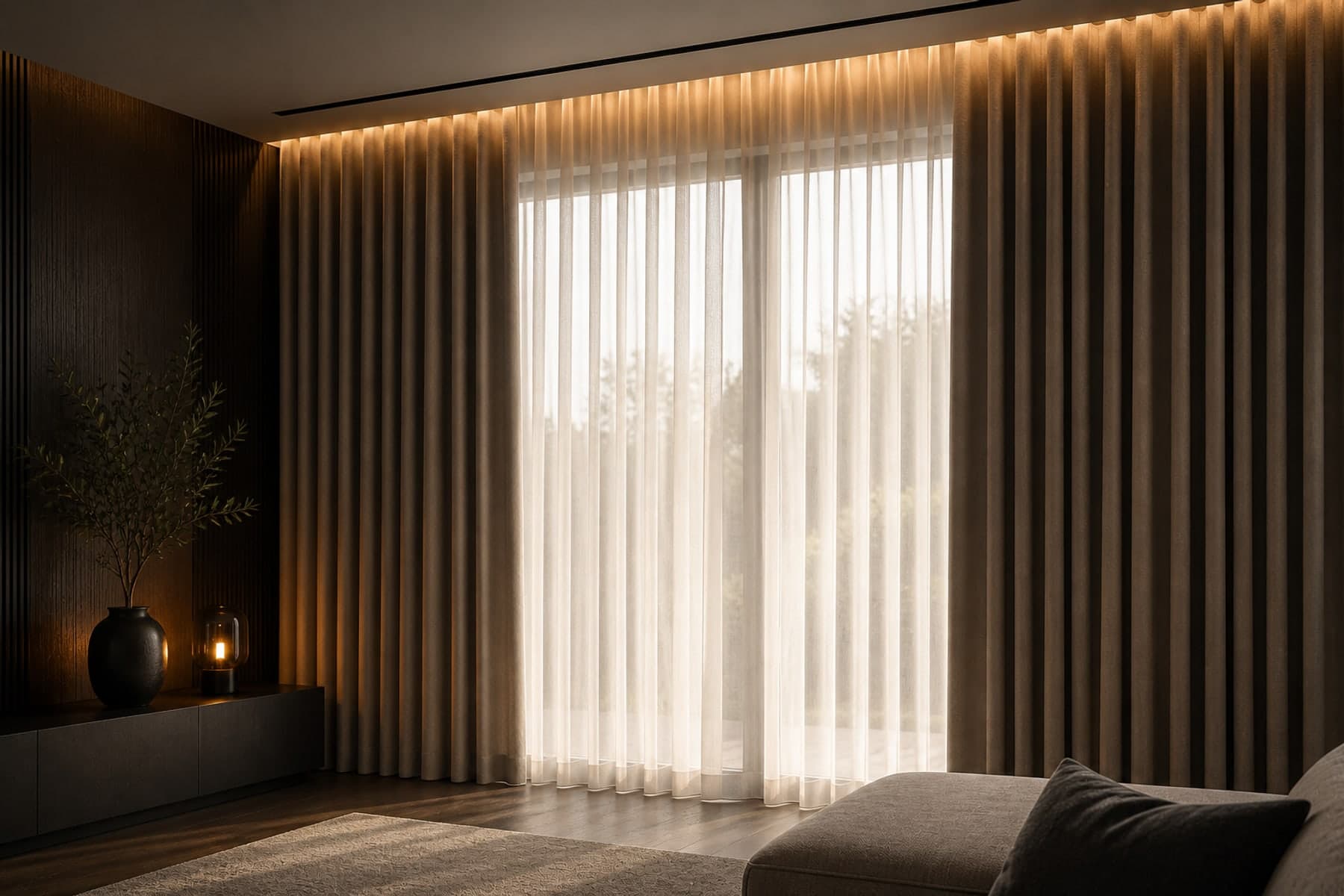 Drapery & Shading Control — premium installation context